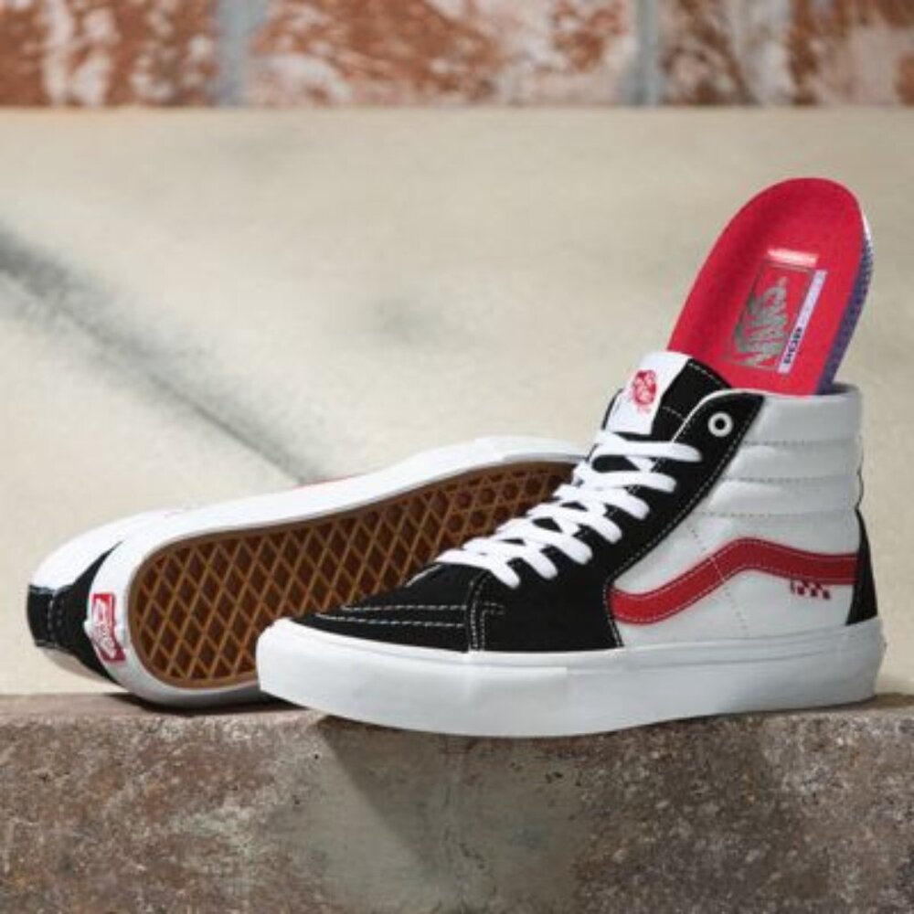 Vans  SKATE SK8-HI SHOES Black/White Women Size 6.5  Men’s 5.0